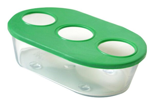 Comedouro Pássaro Oval Grande 3 Furos