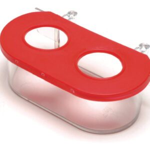 Comedouro Oval Grande com gancho 2 furos