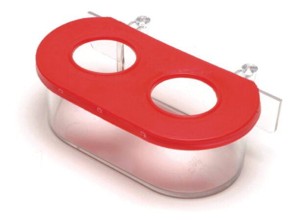 Comedouro Oval Grande com gancho 2 furos